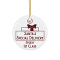 Santa's Special Delivery Ceramic Disc Ornament        Item #9943798