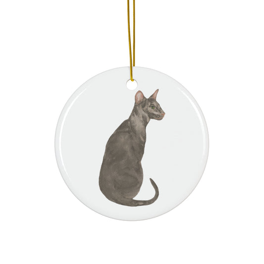 Cat Ceramic Disc Ornament          Item #9851835