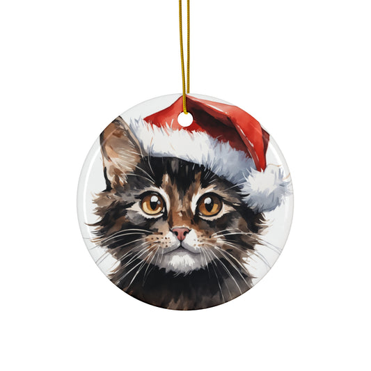 Ceramic Ornament - Christmas Cat     Item #5595799