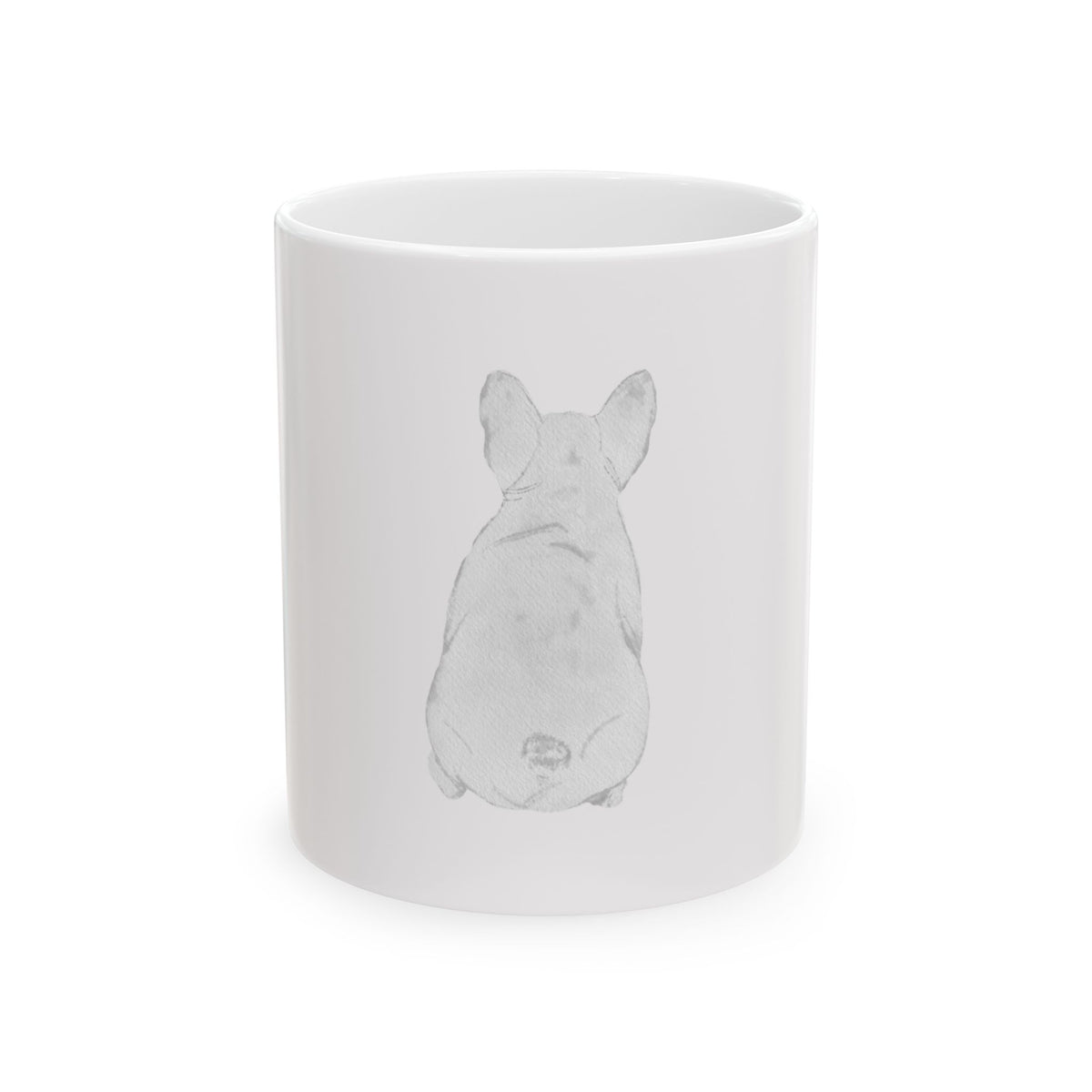Dog Silhouette Mug – Back View Ceramic Coffee Cup 11oz    Item #93974