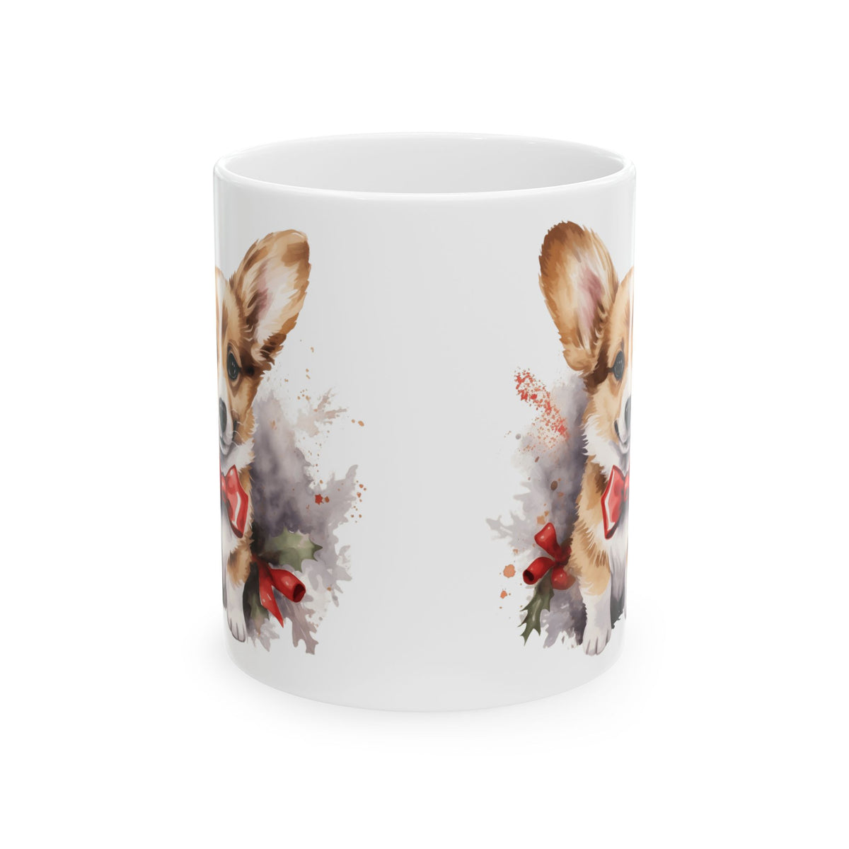 Festive Christmas Dog With A Bowtie Ceramic Mug 11oz  Item #395182