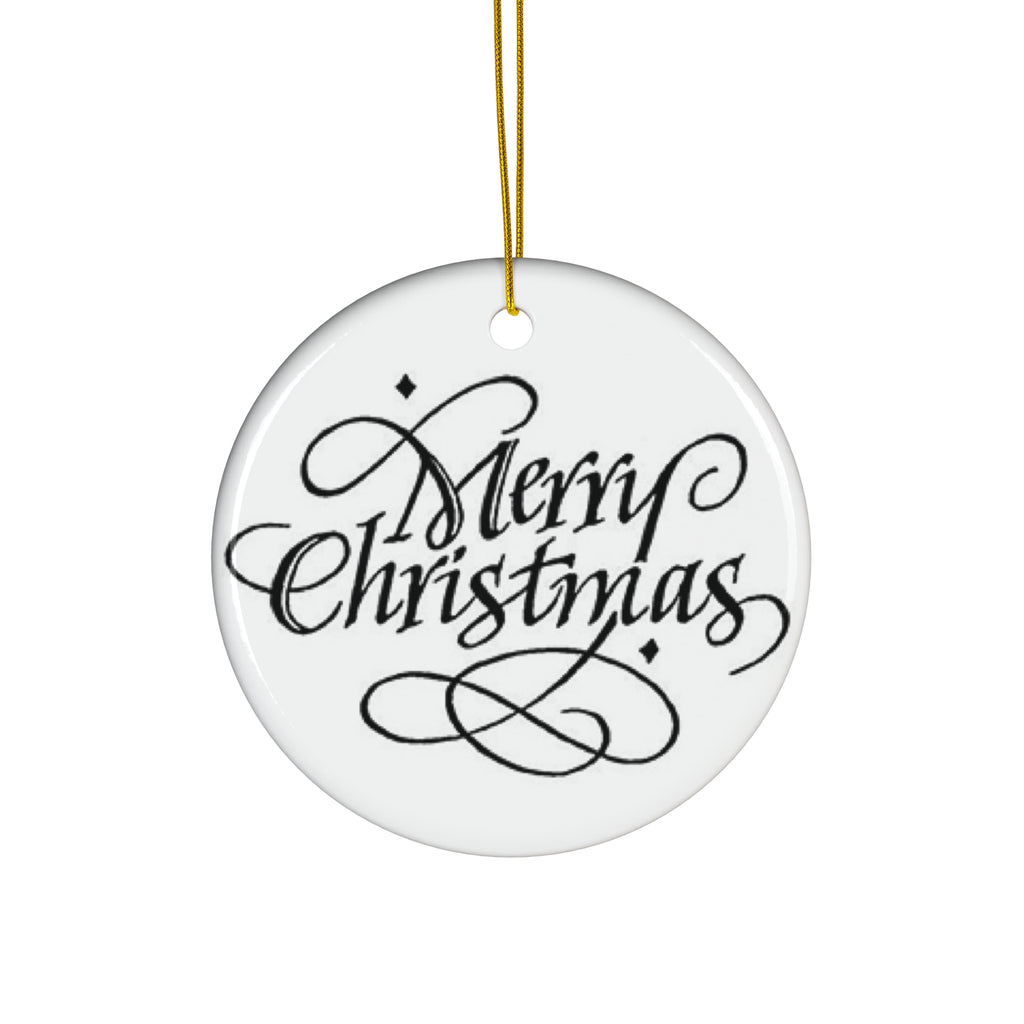 Merry Christmas Ceramic Ornament      Item #2419028 - Buckshot's Bargain Barn