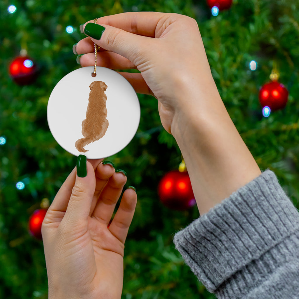 Dog Ceramic Disc Ornament         Item #7809674