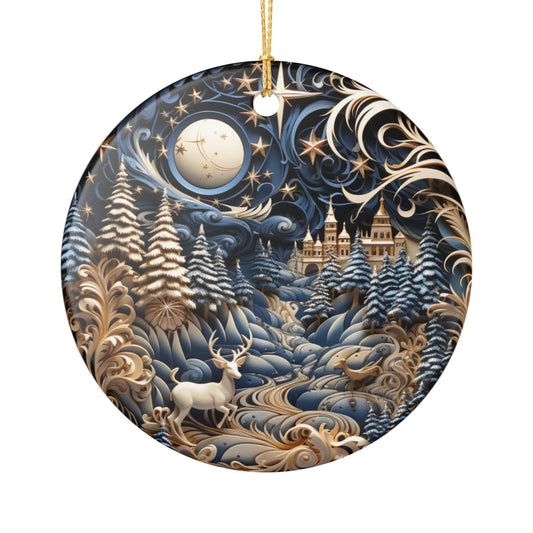 Winter Wonderland Ceramic Ornament    Item #13283