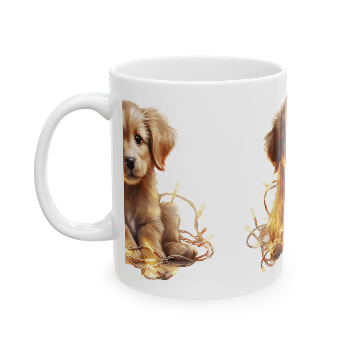 Cute Puppy Ceramic Mug — Adorable Golden Retriever Puppy Coffee Cup 11oz  Item #380649