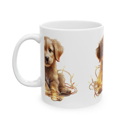 Cute Puppy Ceramic Mug — Adorable Golden Retriever Puppy Coffee Cup 11oz  Item #380649