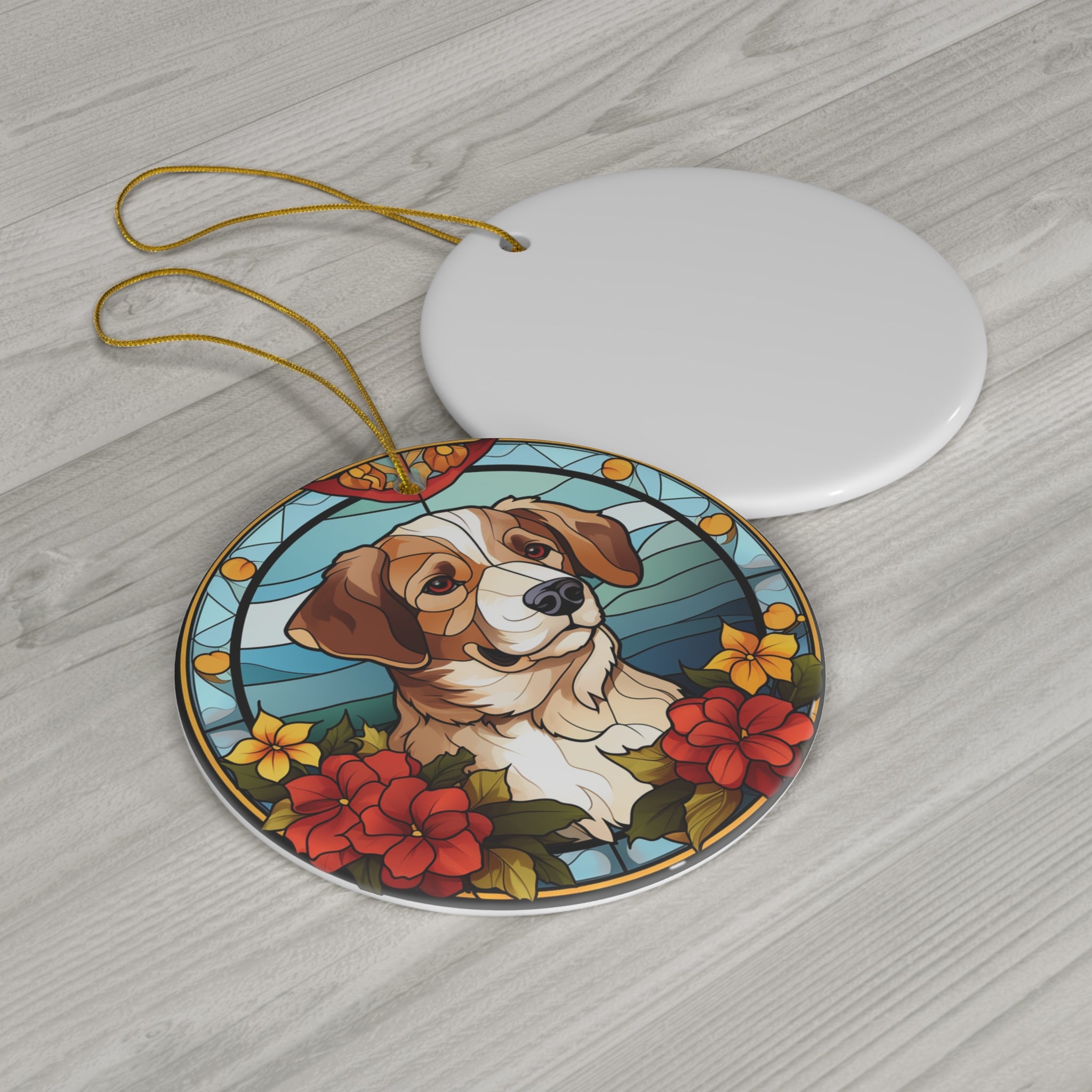 Dog Ceramic Disc Ornament       Item #4051922