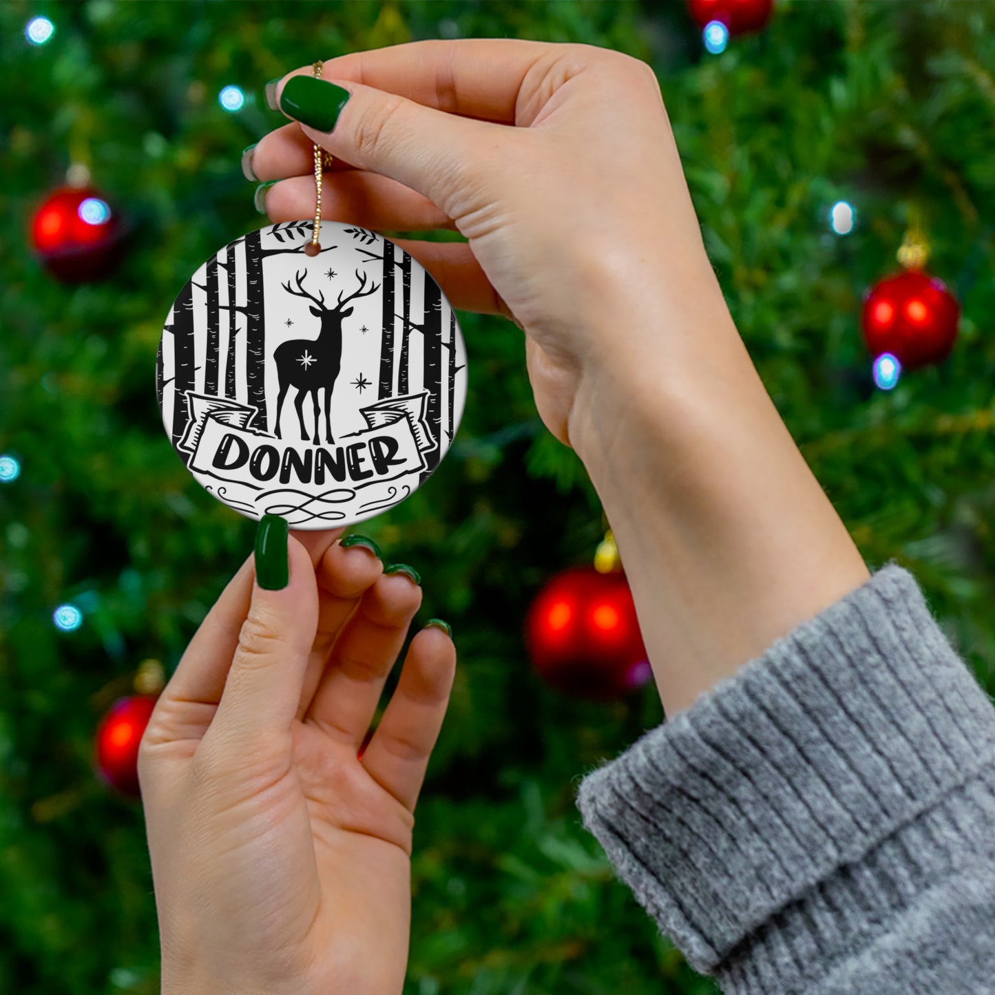 Donner Ceramic Disc Ornament         Item #3810572