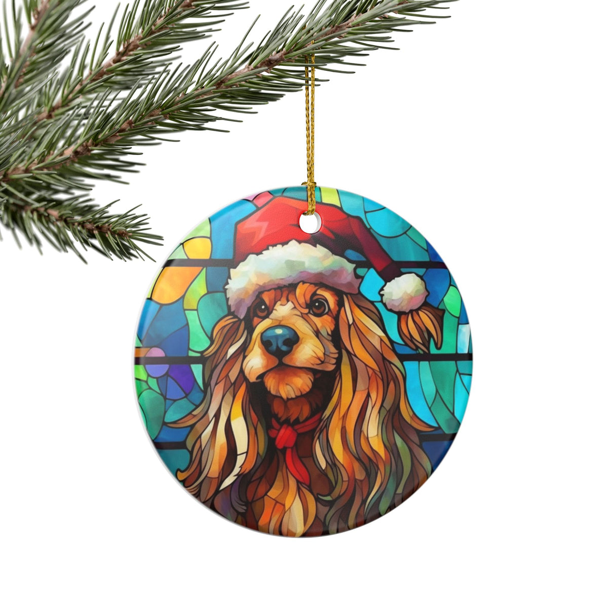 Christmas Dog Ceramic Ornament    Item #465146