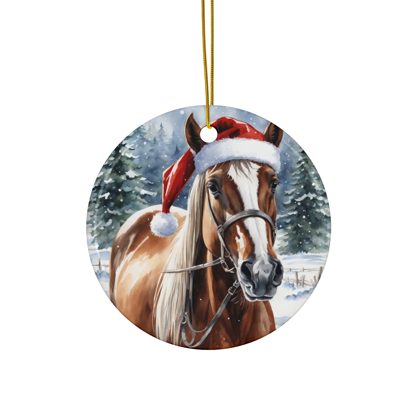 Ceramic Ornament - Horse Christmas      Item #6232309