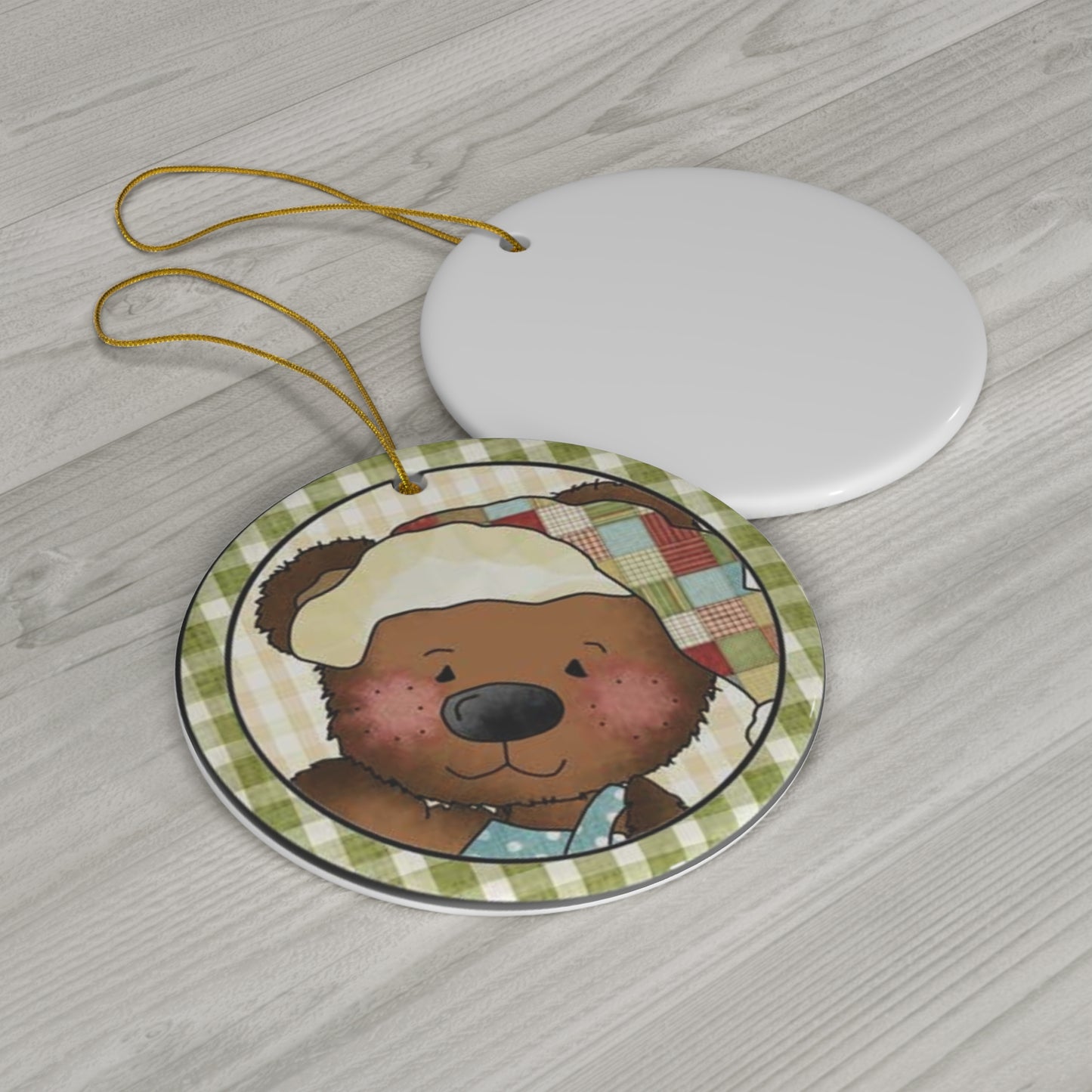 Bear Ceramic Disc Ornament        Item #1696922