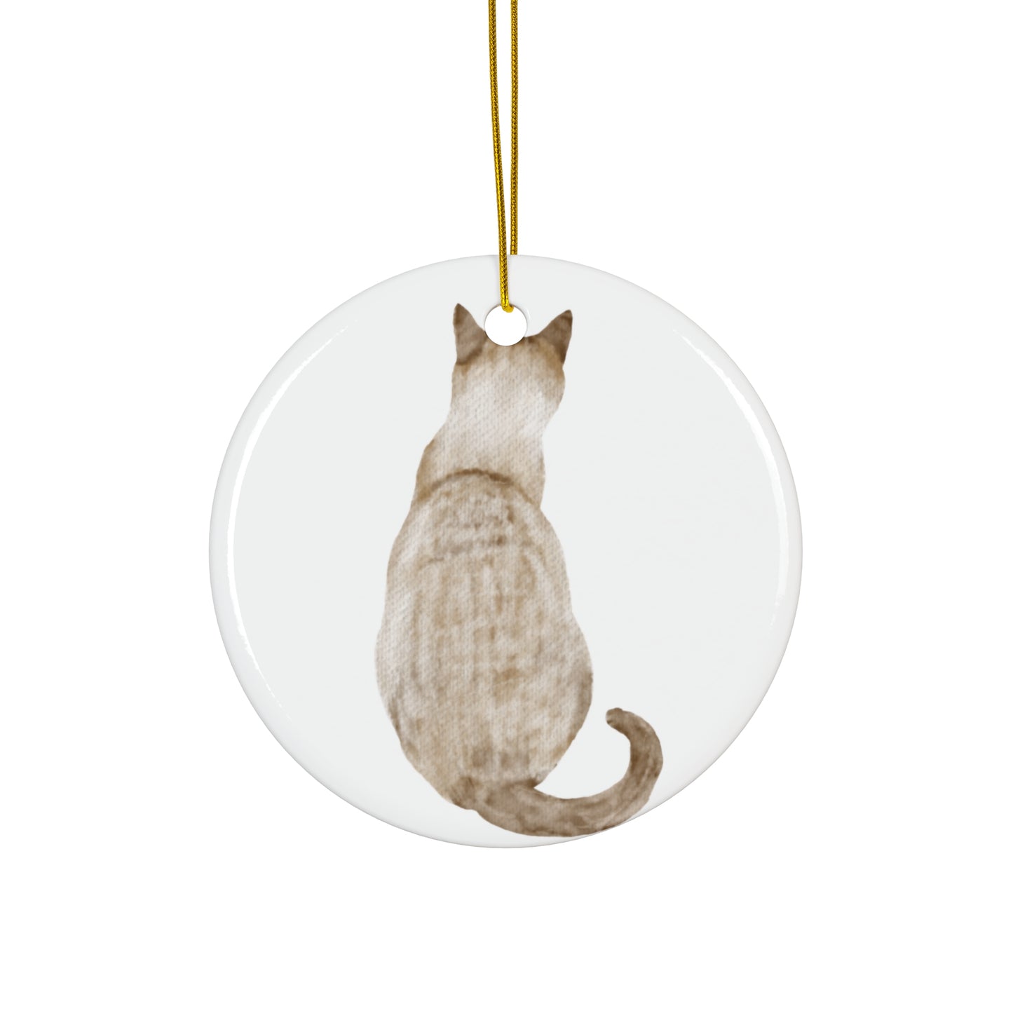 Cat Ceramic Disc Ornament        Item #3635111