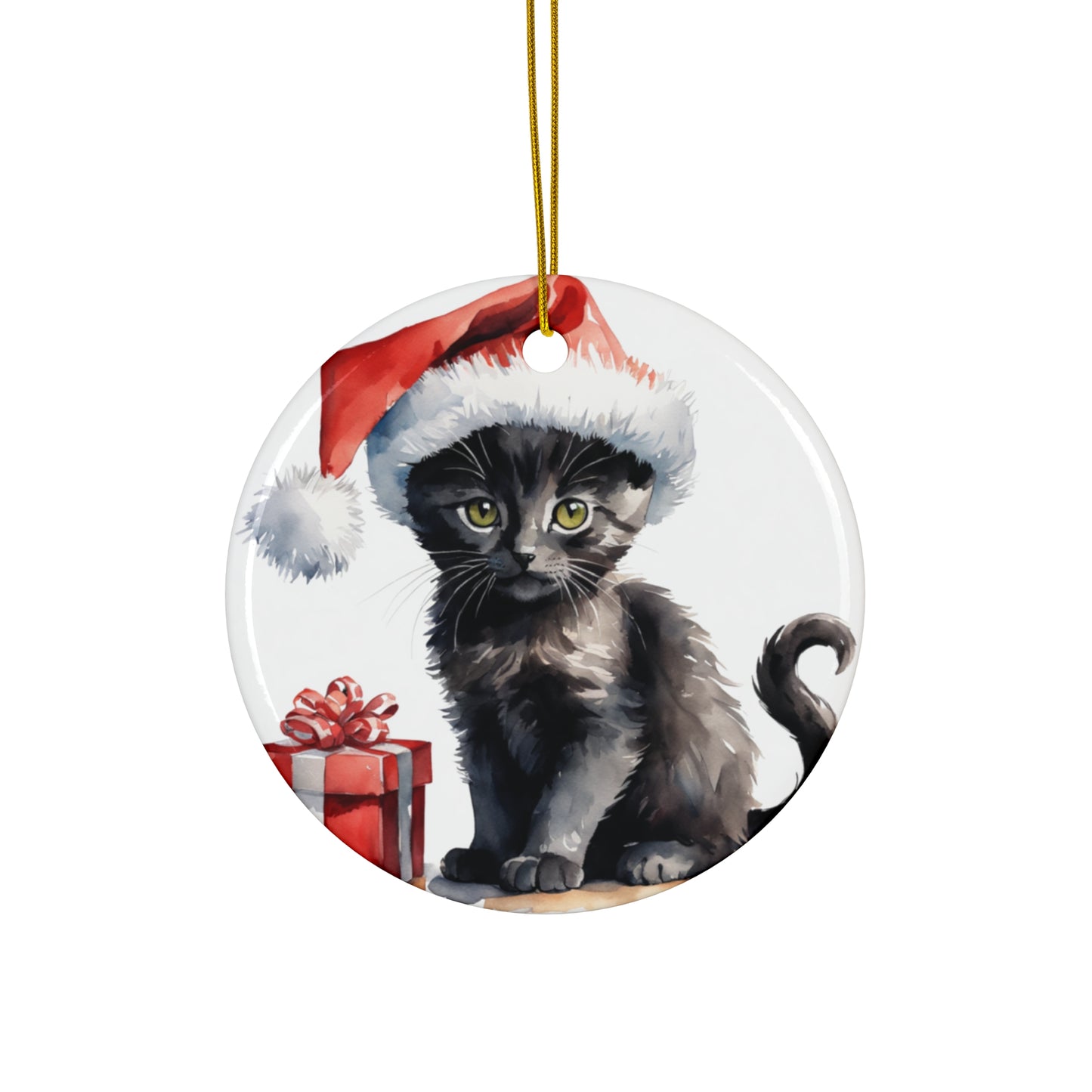 Ceramic Ornament - Christmas Cat     Item #5468498