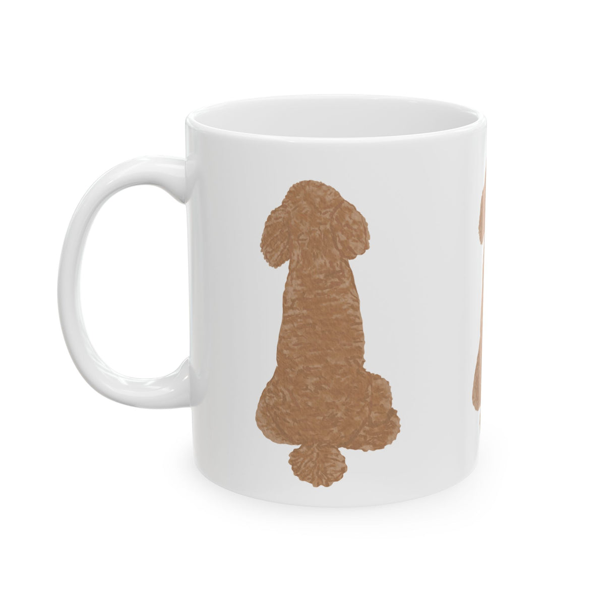 Dog Silhouette Mug – Back View Ceramic Coffee Cup 11oz    Item #879358