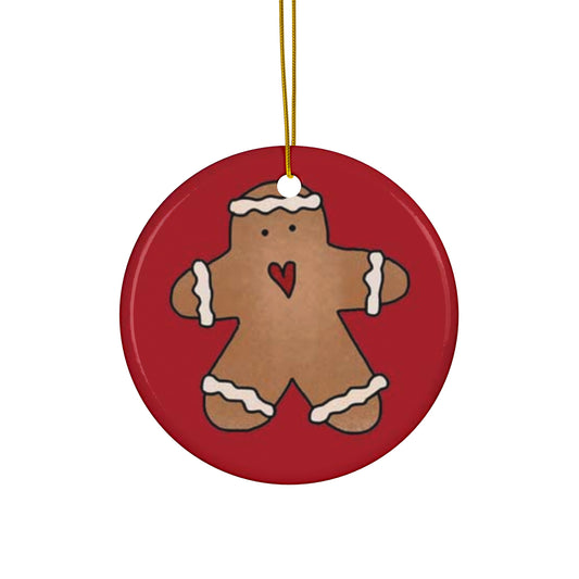 Gingerbread Ceramic Disc Ornament        Item #9950638