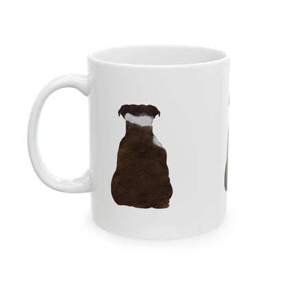 Dog Silhouette Mug – Back View Ceramic Coffee Cup 11oz    Item #49204