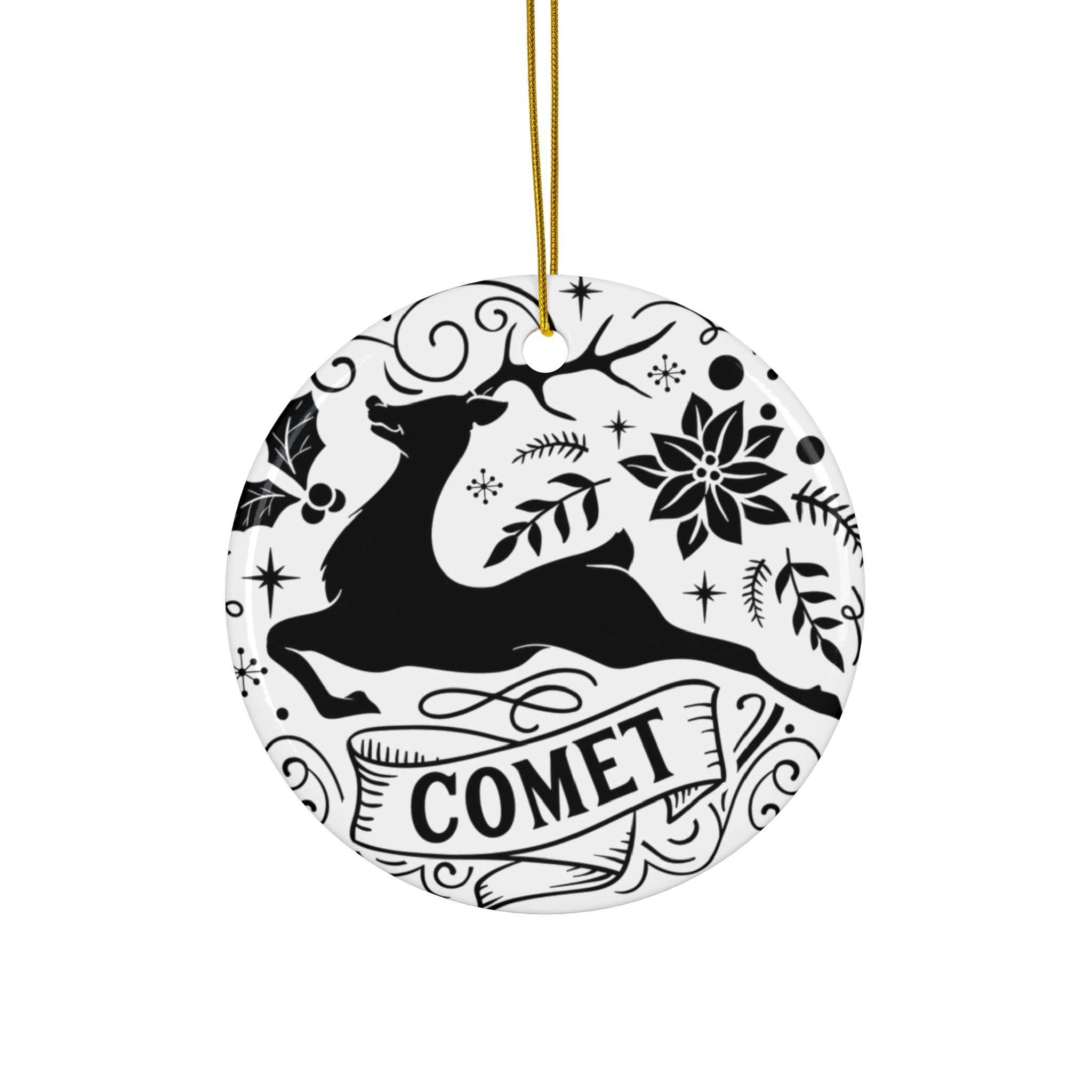 Comet Ceramic Disc Ornament        Item #8457333
