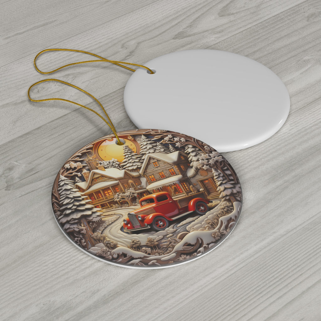 Truck Ceramic Disc Ornament      Item #9162182