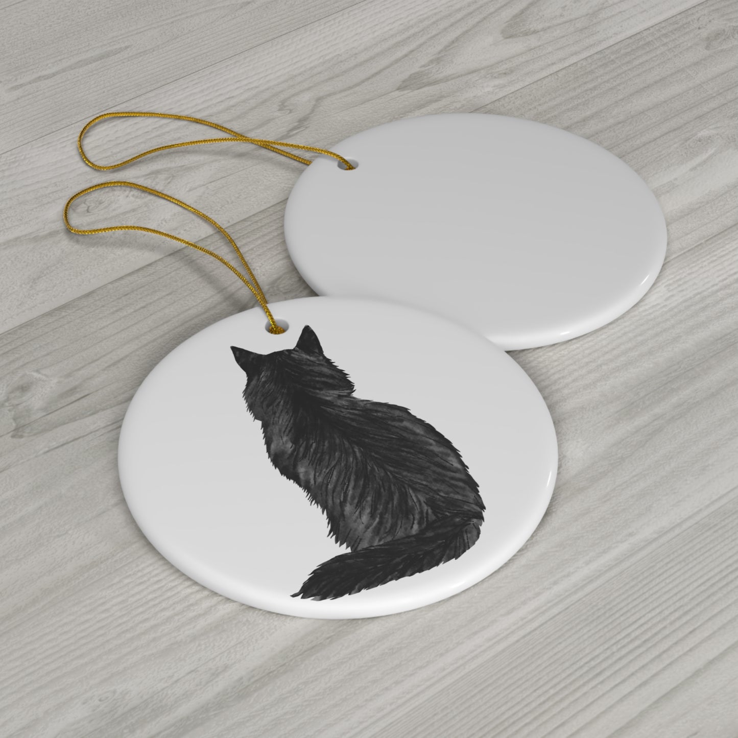 Cat Ceramic Disc Ornament         Item #5741307