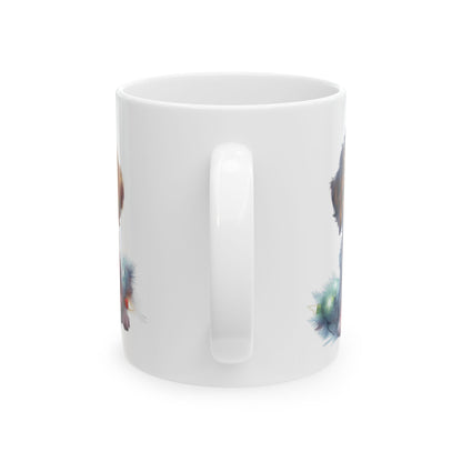 Christmas Puppy In Lights Mug 11oz    Item #55115
