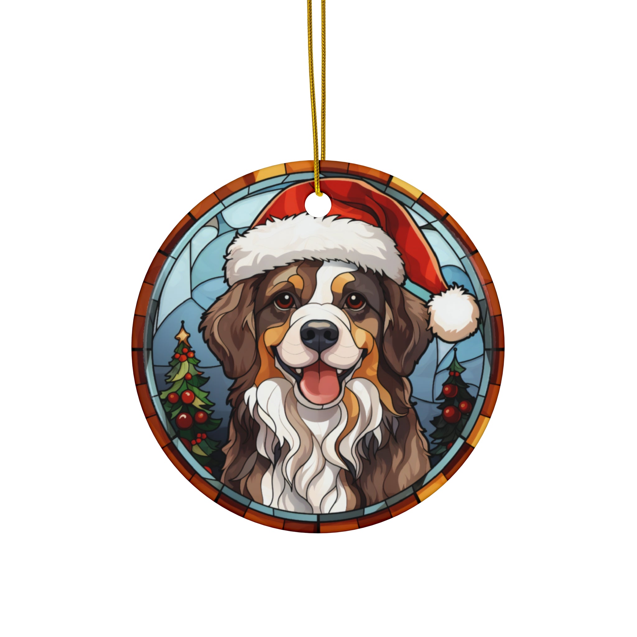 Dog Ceramic Disc Ornament          Item #391334