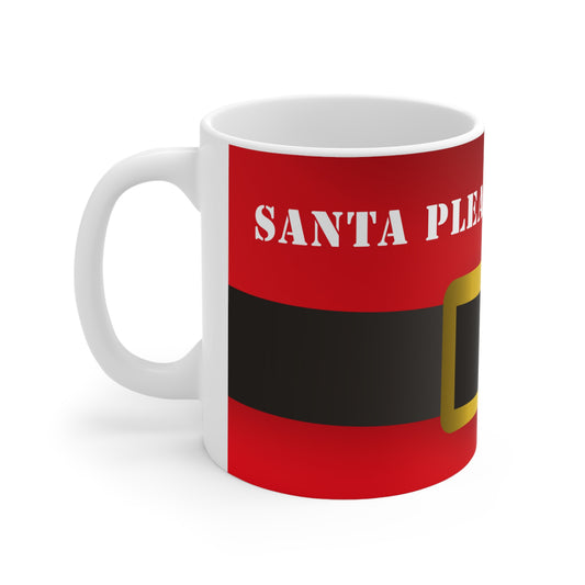 Ceramic Mug - Santa Please Stop Here