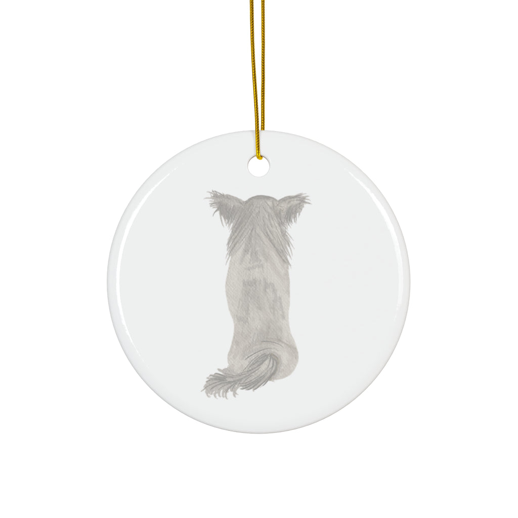 Dog Ceramic Disc Ornament        Item #3036115