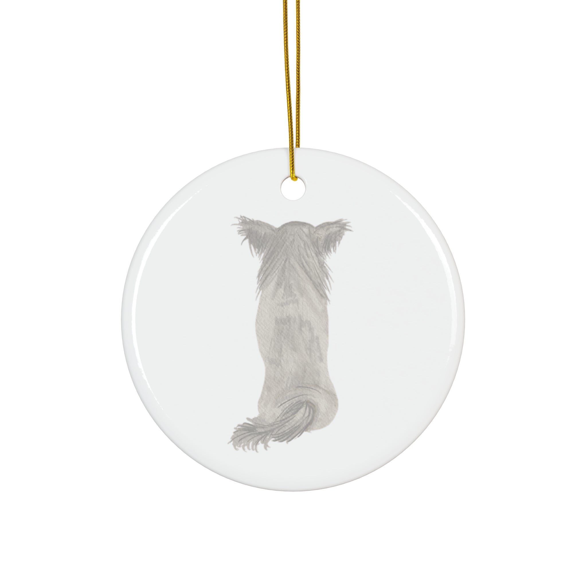 Dog Ceramic Disc Ornament        Item #3036115