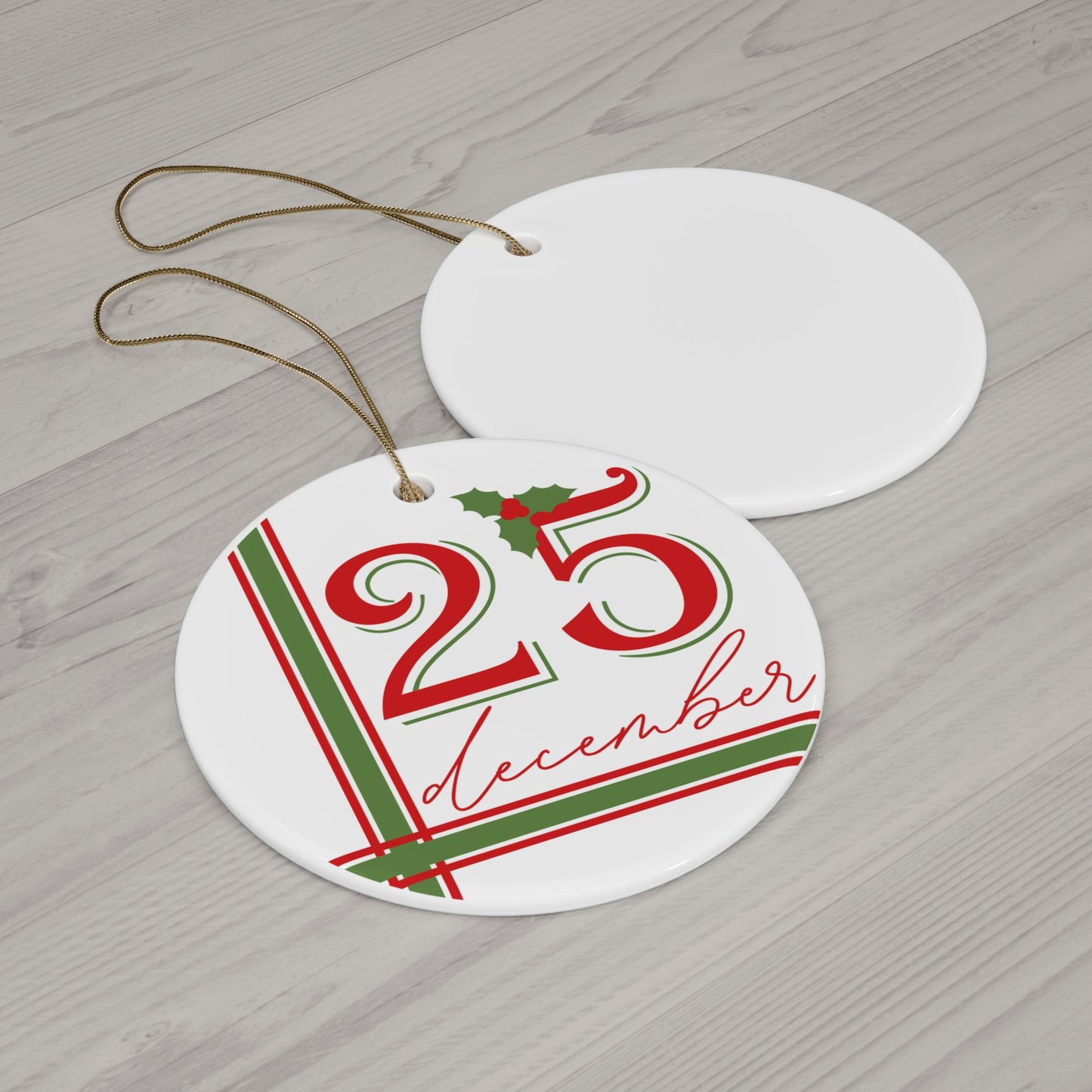 25 December Ceramic Disc Ornament       Item #9669251