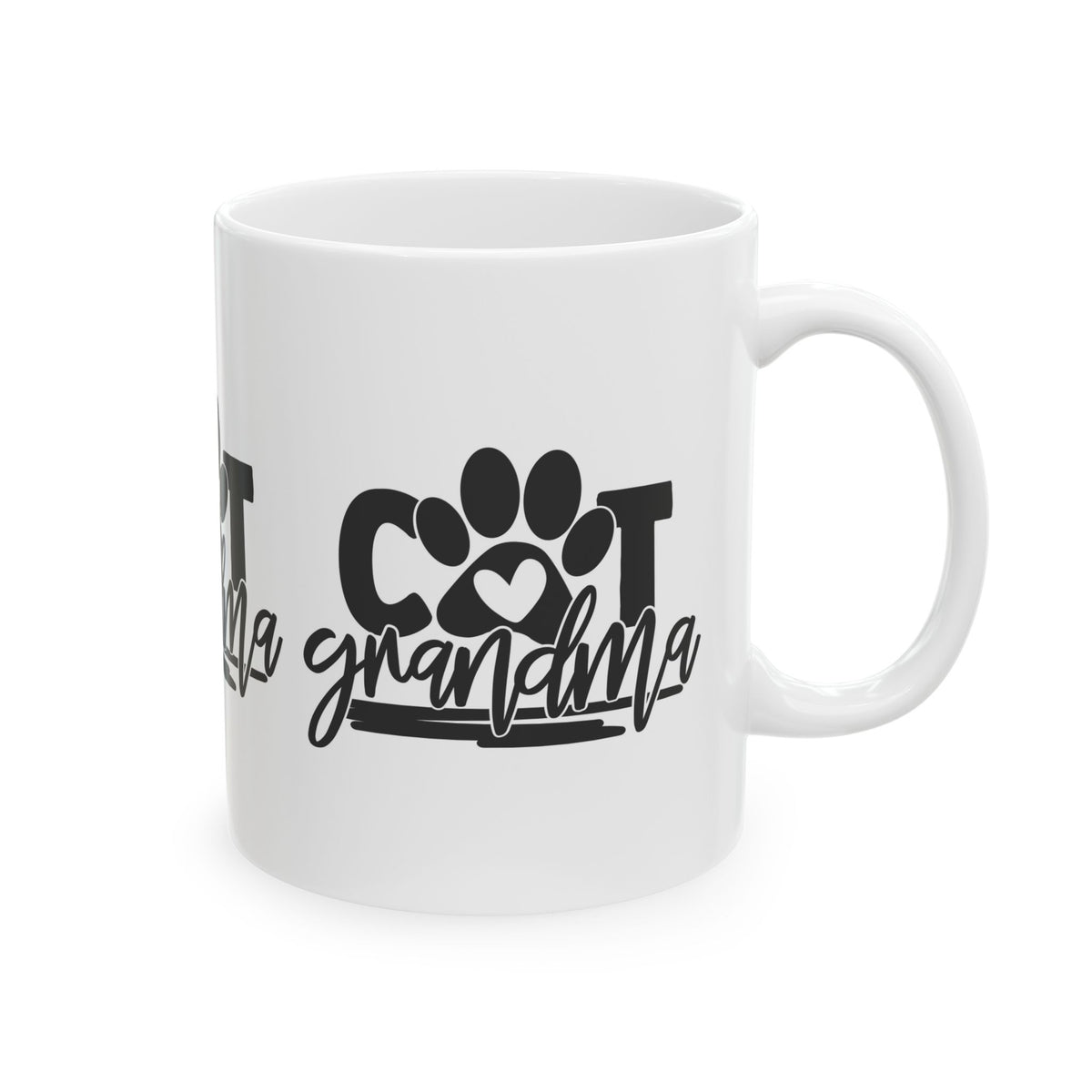 Grandma Paw Print Ceramic Mug – 'Cat Grandma' Gift 11oz   Item #379599