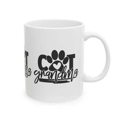 Grandma Paw Print Ceramic Mug – 'Cat Grandma' Gift 11oz   Item #379599