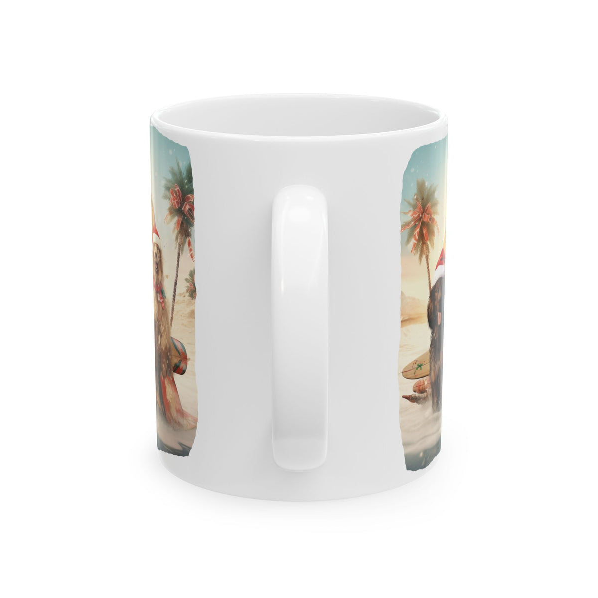 Christmas Beach Dogs Ceramic Mug 11oz  Item #963959