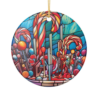 Colorful Candyland Ceramic Ornament   Item #650247