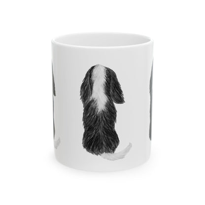 Border Collie Back View Ceramic Mug – Cute Dog Lover Coffee Cup 11oz    Item #71003