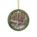 Christmas Scene Ceramic Disc Ornament         Item #1080154