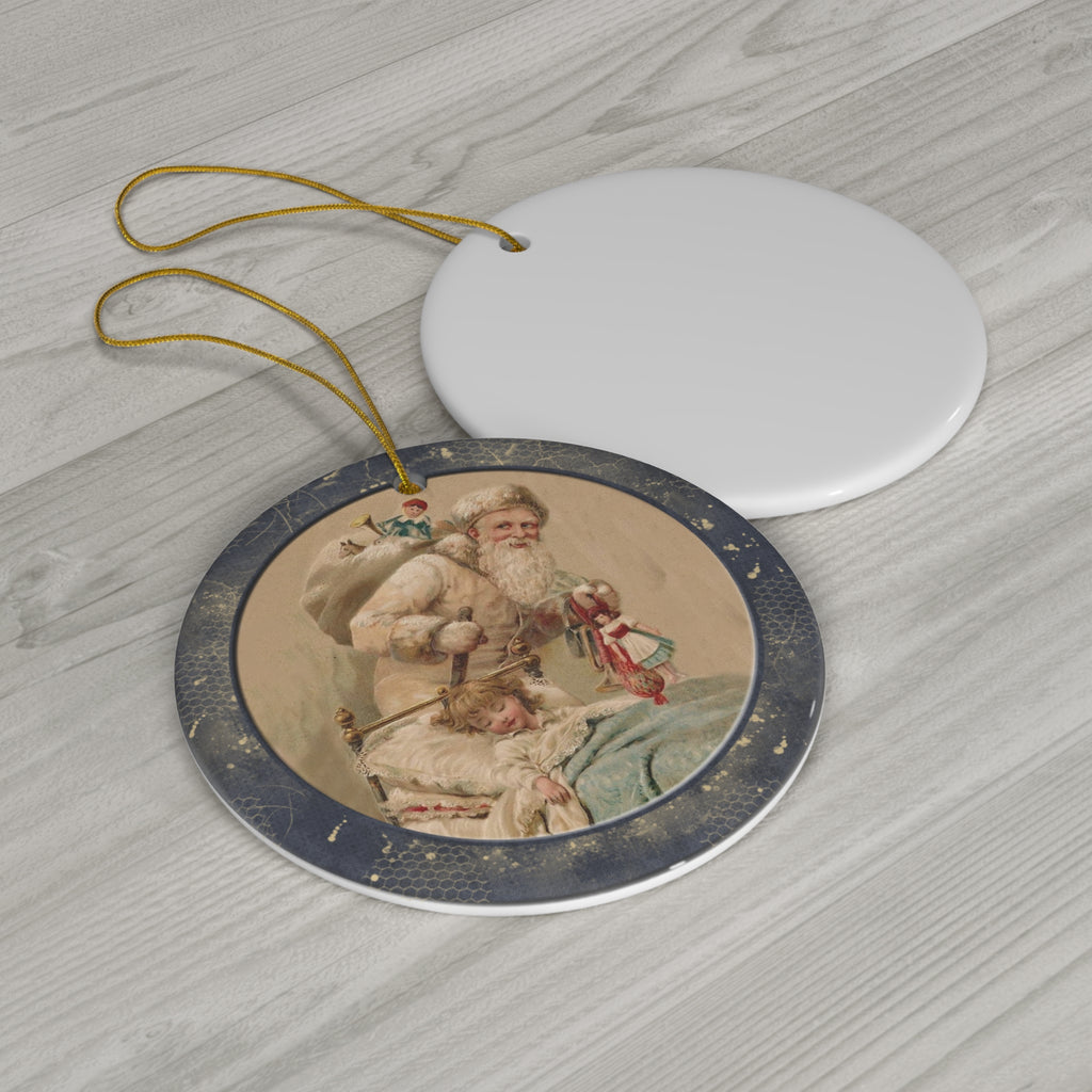 Santa Ceramic Ornament            Item #9508518