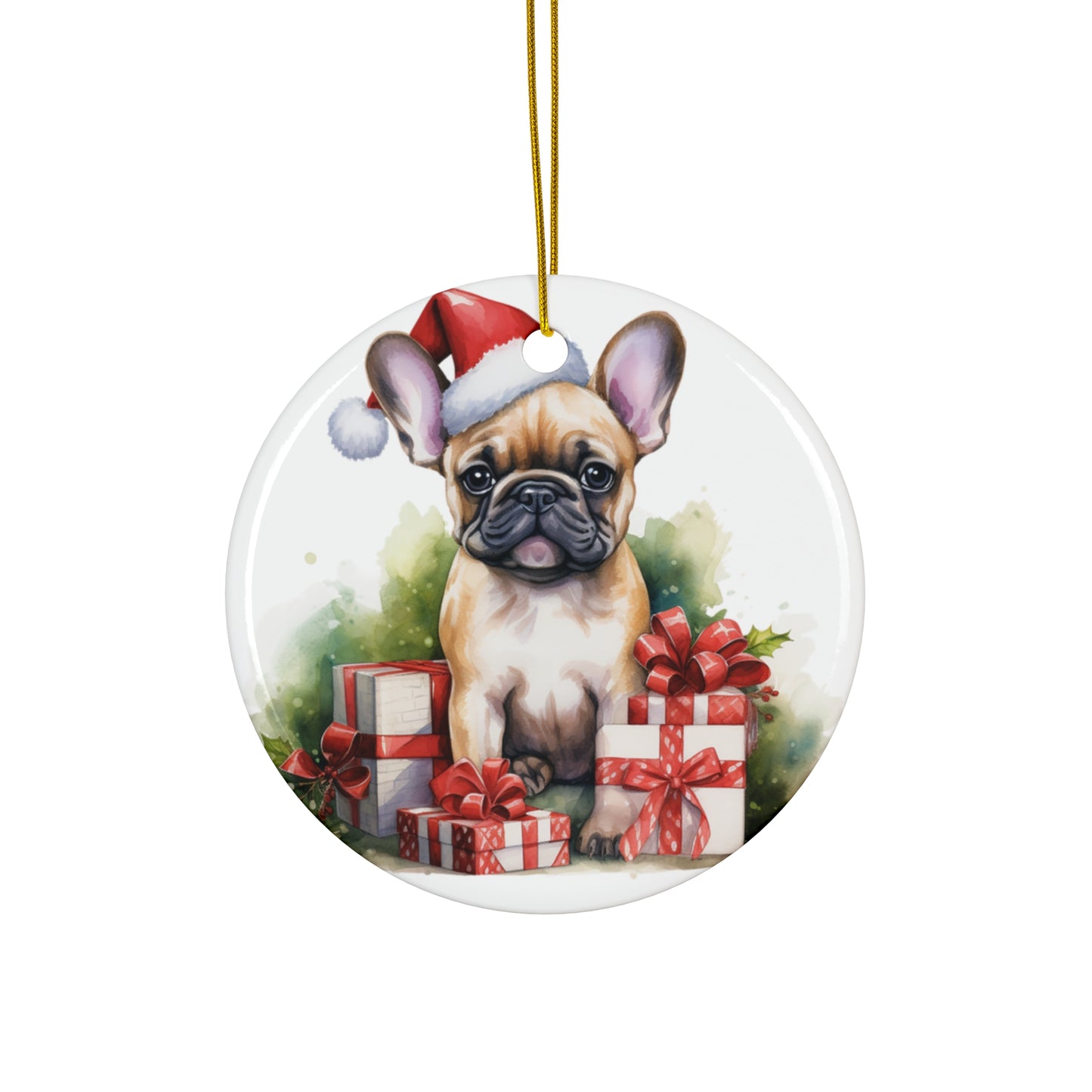 Ceramic Ornament - French Bulldog Christmas     Item #755409