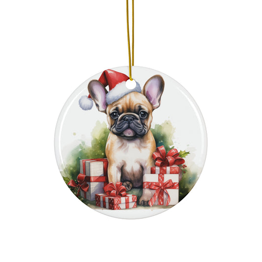 Ceramic Ornament - French Bulldog Christmas     Item #755409