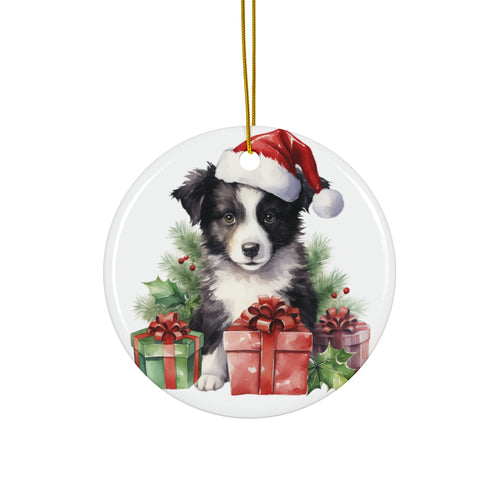Ceramic Ornament - Border Collie Christmas     Item #5970689 - Buckshot's Bargain Barn