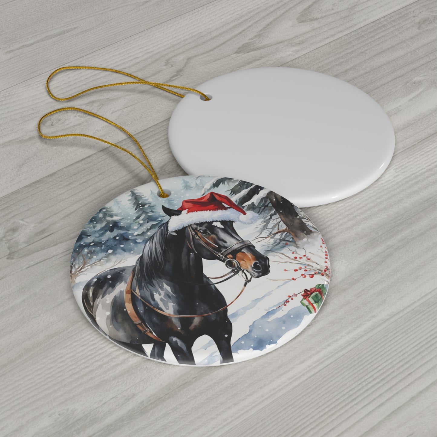 Ceramic Ornament - Horse Christmas      Item #267769