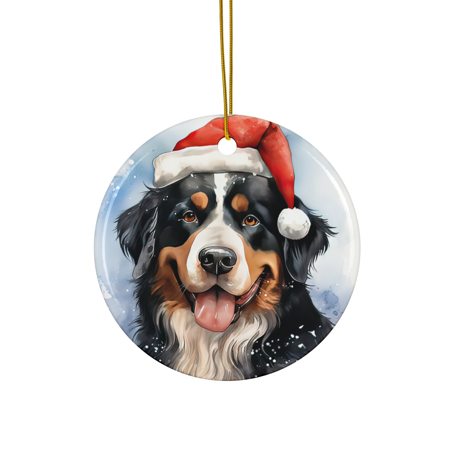 Ceramic Ornament - Bernese Mountain Dog Christmas      Item #1295775