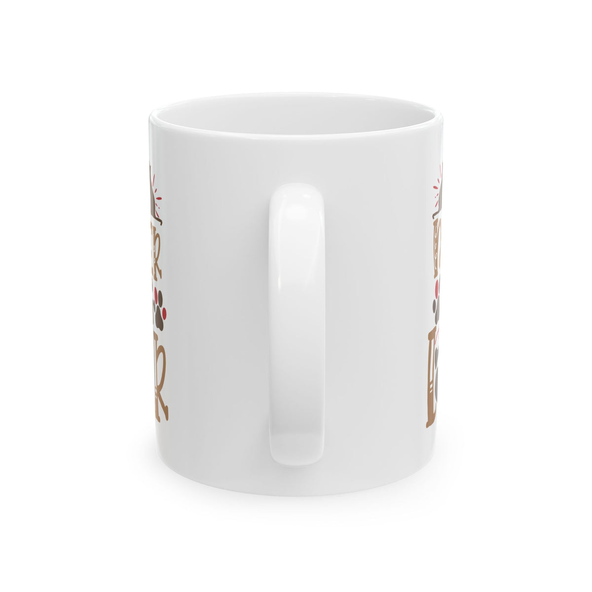 Dog Lover Ceramic Mug — "Wife Mother Dog Lover" Paw Print Coffee Cup 11oz   Item #457475