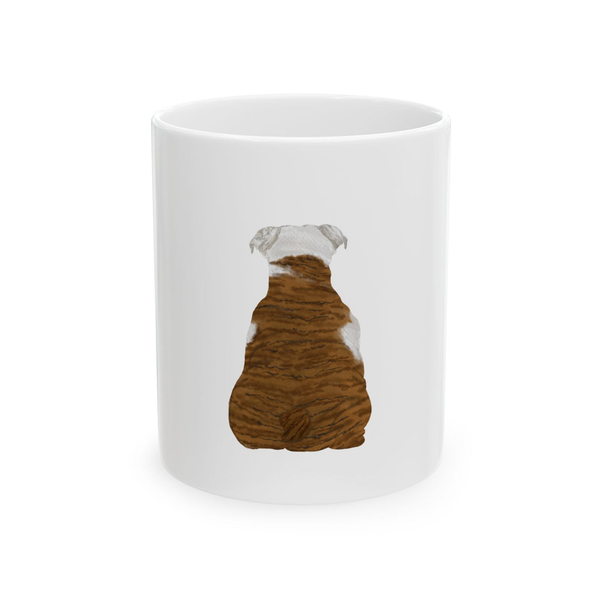 Dog Silhouette Mug – Back View Ceramic Coffee Cup 11oz    Item #733616