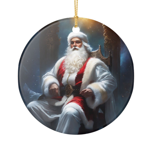 Santa Claus Ceramic Christmas Ornament   Item #13757