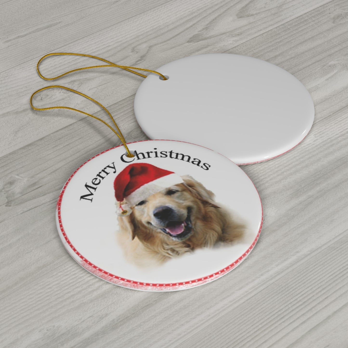 Ceramic Ornament - Merry Christmas Dog     Item #1047351