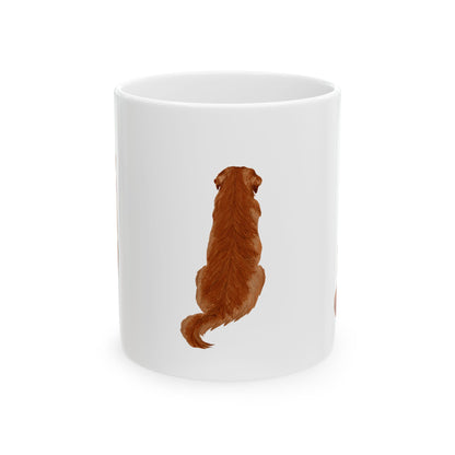 Golden Retriever Ceramic Mug — Cute Back-View Dog Coffee Cup 11oz   Item #268079