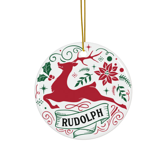 Rudolph Reindeer Ceramic Ornament      Item #2948531