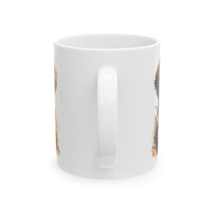 Adorable Puppy In Christmas Lights Holiday Ceramic Mug 11oz  Item #40816
