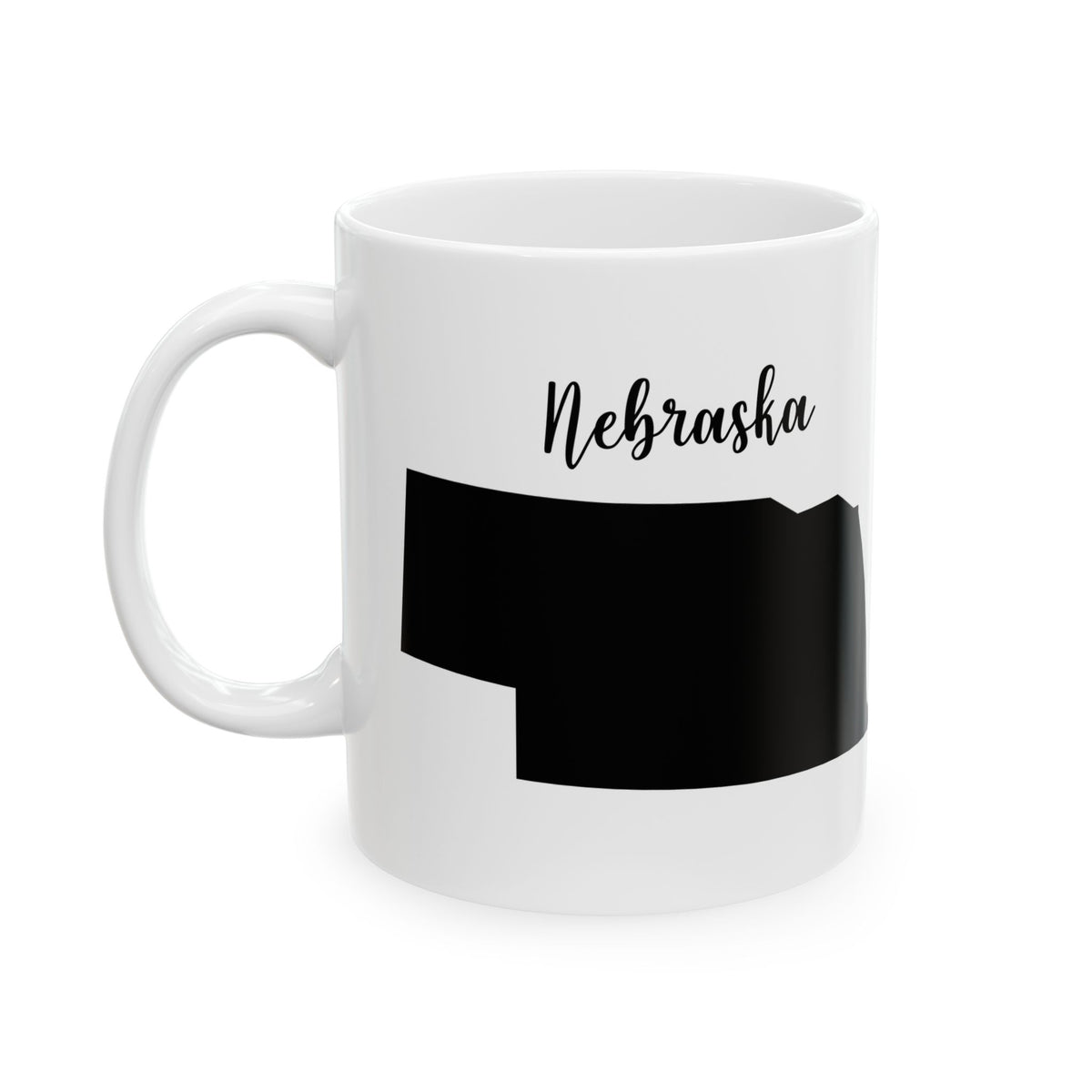 Nebraska State Silhouette Ceramic Mug – 11oz    Item #866253