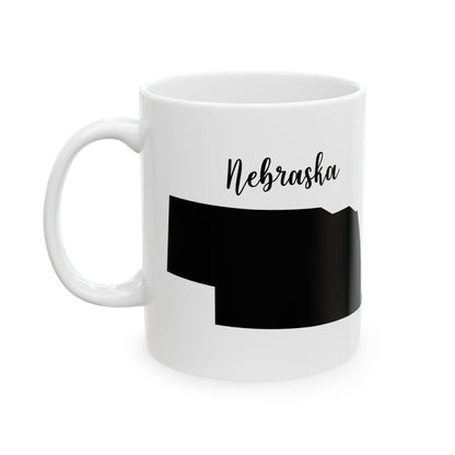 Nebraska State Silhouette Ceramic Mug – 11oz    Item #866253